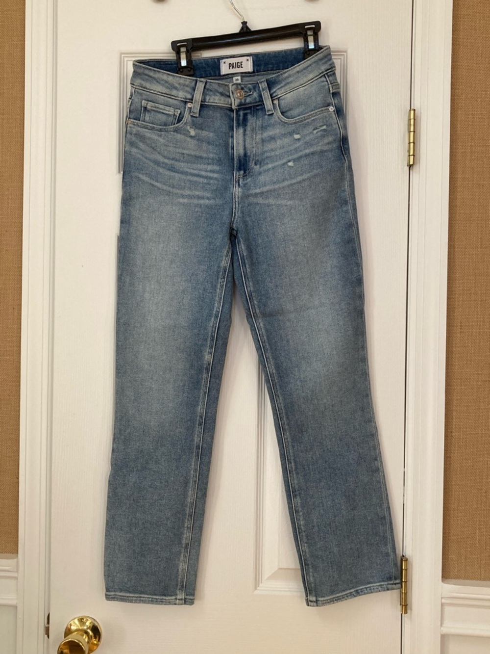 PAIGE Cindy Crop Jeans in Light Blue Denim